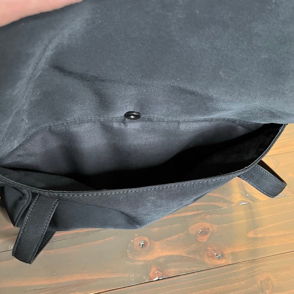 Vintage 90s Enzo Angiolini Black Large Flapover Shoulder Bag Credit Card Storage - Picture 12 of 15